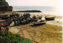 Algarve Beach Fishing Boats