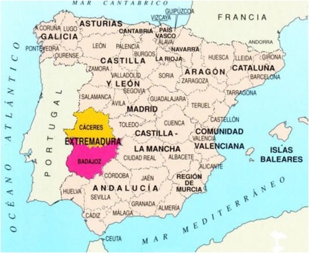 Extremadura Map